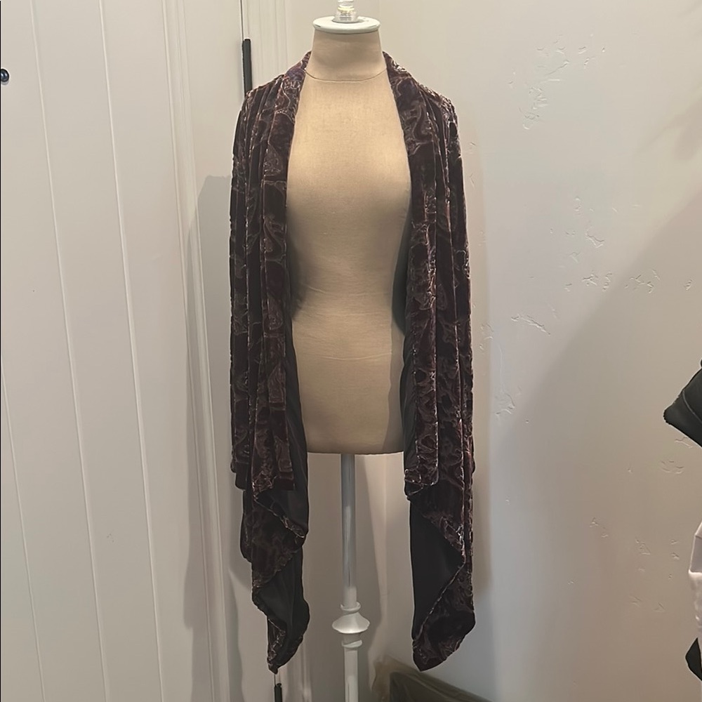 Winter Kate Silk Velvet Cardigan